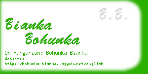 bianka bohunka business card